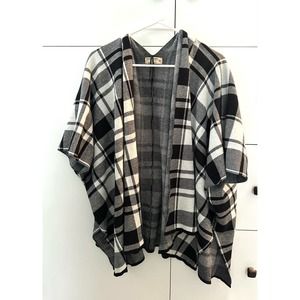 Ruff Hewn Open Face Cardigan Plaid Sweater